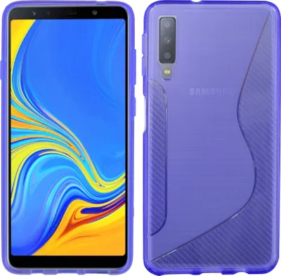 Produktbild von SAMSUNG GALAXY A7 2018 ( A750F ) Handy Silikon Schutzhülle Cover Case Lila