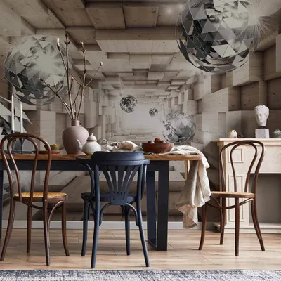 Produktbild von Vlies Fototapete - In A Wooden Tunnel 400x280 cm 3D a-A-0155-a-b