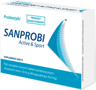 Produktbild von Sanprobi Aktiv Sport Kapseln - Nahrungsergänzung für Ihre Fitnessroutine!