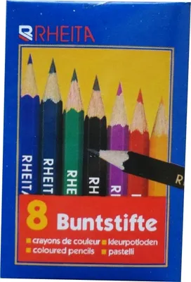 Produktbild von 8 Mini Dreikant Buntstifte Malstift Farbstift 9cm lang