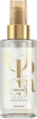 A product shot of a bottle of Wella Professional Oil Reflections Light Oil.