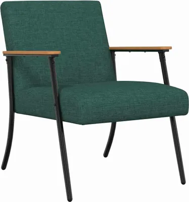 Zdjęcie produktu dla vidaXL Fotel ciemnozielony materiał