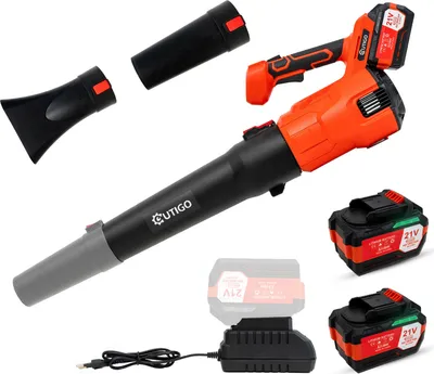 Produktbild von Akku-Laubbläser 001 (2*21v 4.5Ah akku, Akku und Ladegerät), für Rasenpflege, Beseitigung von Laub/Schlamm/Schnee/Autostaub
