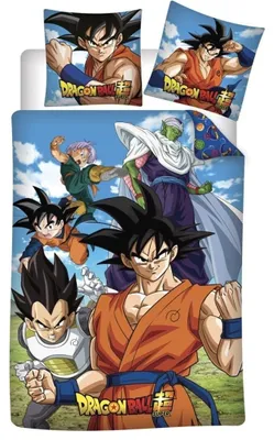 Immagine prodotto di Set di lenzuola Dragon Ball Super, 140x200 cm, per letto singolo
