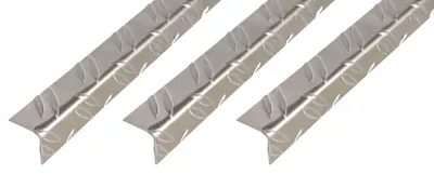 Zdjęcie produktu dla Alberts 3 x profil kątowy, falisty, aluminiowy, pusty, 29,5 x 29,5 x 1,5 mm, długość 2 m