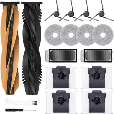 Produktbild von Zubehörset für dreame L40s Pro Ultra/X50 Ultra Complete/L50 Pro Ultra, 4*Staubbeutel 4*Mopp Wischpad 2*Hauptbürste 4*Seitenbürsten 2*Filter, Saugroboter Ersatzteile Zubehör