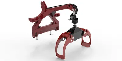 Produktbild von Joma-Tech Kombi-Anbaurahmen Euro- und Dreipunkt mit Forstgreifer OG16 & 3t Bolzenrotator