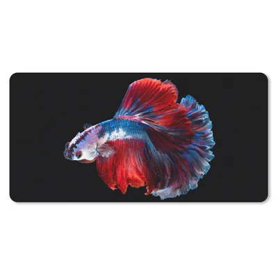 Produktbild von MuchoWow® Mauspad Mousepad Fisch - Schwanz - Schwarz 60x30 cm - Mousepads - Maus Mat - Pad - Mausunterlage - Nachhaltig