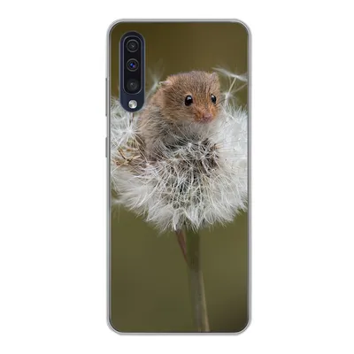 Produktbild von MuchoWow® Handyhülle Schutzhülle Hülle für Samsung Galaxy A30s Maus - Jung - Blumen Silikon Softcase Handy Hülle - Karteninhaber