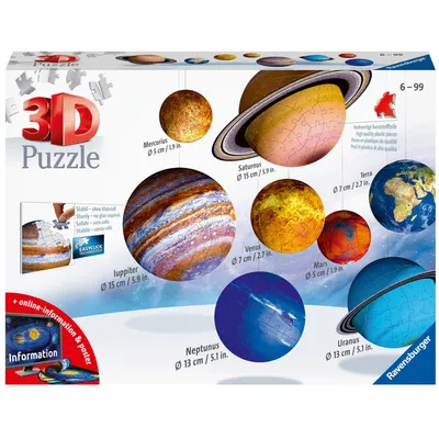 Produktbild von Ravensburger 3D-Puzzle Planetensystem, 522 Teile