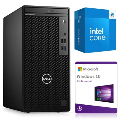 Zdjęcie produktu dla Komputer PC Dell OptiPlex 3080 Tower | Intel i5-10500 | 8 GB DDR4 | 0 GB brak dysku | Win11 | Klasa A