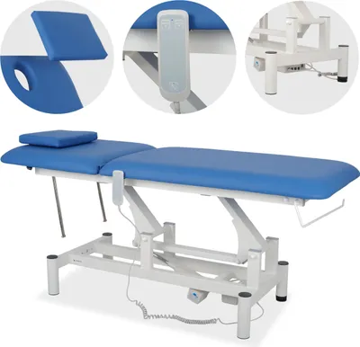 Obrázek produktu pro Habys Optima | Elektrické ošetřovací lehátko Terapeutické lehátko Masážní lehátko Masážní lavice Kosmetické lehátko | Výškově nastavitelné 2 segmenty | 182 x 68 cm
