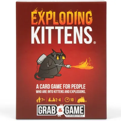 Produktbild von Exploding Kittens: Grab & Game, 2-4 Spieler, ab 7 Jahren, Taschenausgabe
