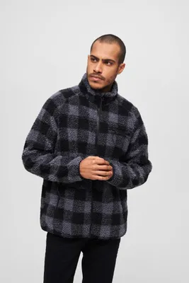 Obrázek produktu pro Pánská bunda Brandit Teddyfleece Jacket black/grey - M