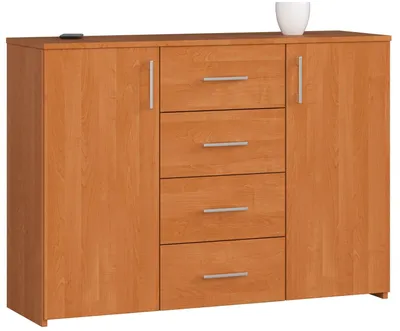 Obrázok produktu pre Komoda raumhirsch, 110 cm, s 4 zásuvkami a 2 dvierkami. Bočná komoda/servant, výška 80 cm
