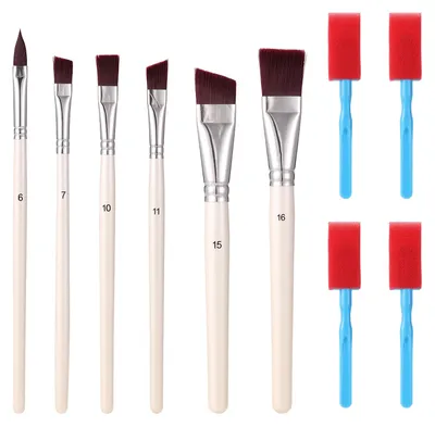 10-teiliges Gesichtsbemalungs-Pinsel- und Schwamm-Set
