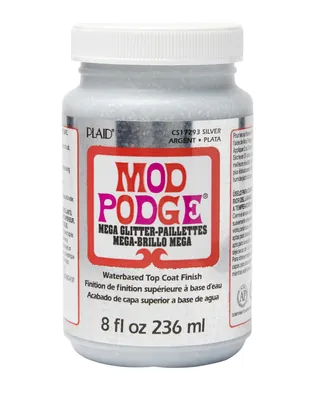 Produktbild von Mod Podge Mega Glitter - Silber - Kleber / Versiegelung / Lack 236ml