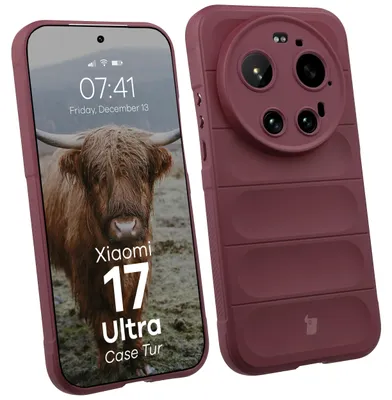 Produktbild von Robuste Handyhülle für Xiaomi 17 Ultra, Bizon Case Tur, Burgunderrot