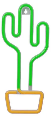 Image de Lampe néon cactus lampes led deco néon signe néon enseigne néon light mur décoration ambiance éclairage salon néon écriture cadeau pour la fille plante femme plante