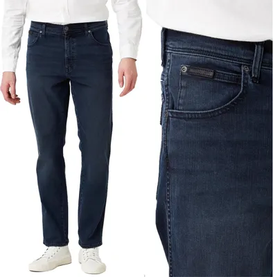Produktbild von Wrangler TEXAS SLIM Bruised River MARINEBLAU JEANS W33 L30
