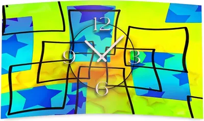 Immagine prodotto di Orologio da parete di design stelle astratte orologio da parete moderno design silenzioso senza ticchettio dixtime 3DS-0071