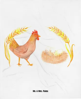 Produktbild von Mr. & Mrs. Panda Kinderdecke Huhn Stolz - Weiß - Geschenk, Schwangerschaft, Henne, Hühner, Babydecke, Bauernhof, Eier, Schlummerdecke, Schmusedecke, Erstlingsdecke, Plaid