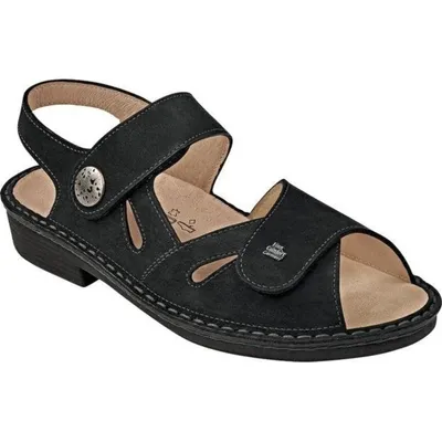 Obrázek produktu pro Pohodlný sandál, Finn Comfort Costa, dámský, černý, kůže, NOVINKA - dámský sandál, pohodlná / volná stélka, černý