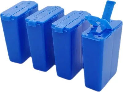 Produktbild von Tupperware SET (4) To Go Würzling 25 ml blau dunkel blau C72 Salzstreuer Pfeffer/Salz Streuer