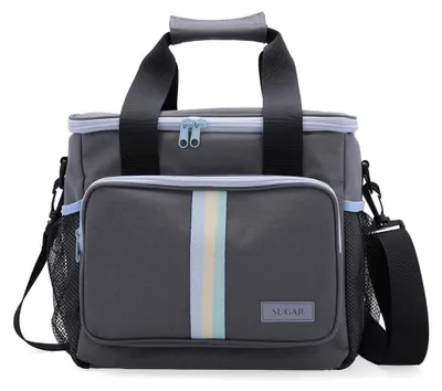 Kühltasche 15 l, 28x22x26 cm, Polyester, Grau