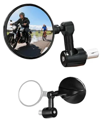 Image de Miroir de vélo en aluminium usiné CNC, sans mélange, pour guidon de vélo électrique, diamètre 17,5-20 mm