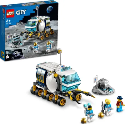 Produktbild von LEGO 60348 City Mond-Rover Weltraum-Spielzeug ab 6 Jahre für Mädchen und Jungen mit Astronauten-Minifiguren aus der LEGO NASA Serie für Kinder