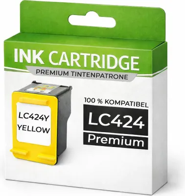 Produktbild von Tintenpatrone kompatibel für Brother LC424Y DCP-J1200W/DCP-J1200WE in Gelb