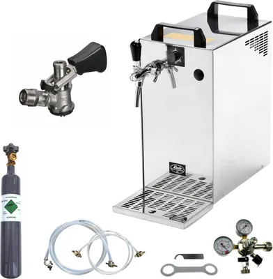 Produktbild von Bierkühler Bierzapfanlage 60 L - 1-leitig - KOMPLETTSET - KEG Korb - CO2 0,5Kg