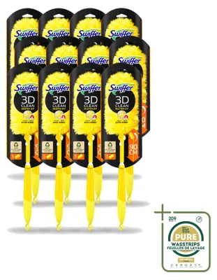 Imagen del producto de 12 unidades de plumero telescópico Swiffer Duster XXL con mango de 90 cm y 1 paño para polvo – Pack ahorro