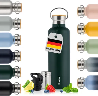 Obrázek produktu pro Blumtal termoska 750ml - dvoustěnná láhev na pití z nerezové oceli 750ml - izolovaná láhev 750ml bez BPA - láhev na pití z nerezové oceli - láhev na čaj - láhev na pití termo - sportovní láhev