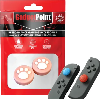 Produktbild von Thumbgrips - Thumb Grips voor Nintendo Switch Joy-Con Controllers - Gaming Thumbgrips - Performance Anti-Slip Thumbsticks - Bescherming Accessoires - Pootjes - Roze -