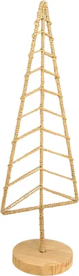 Produktbild von Tannenbaum Deko Holz Metall Natur 18x12x51cm Weihnachten