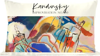 Produktbild von MuchoWow® Zierkissen Sofakissen Wohnzimmer Dekokissen 60x40 cm Malerei - Abstrakt - Kandinsky - Kopfkissen - Polster mit Foto