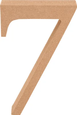 Produktbild von VBS MDF Zahl, ca. H 8 cm, T 1,5 cm Ziffer "7"