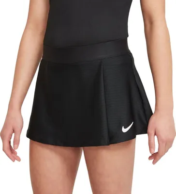 Produktbild von Nike Dri-Fit Victory Flouncy Tennisrock Kinder - Schwarz | Größe: XL-158/170
