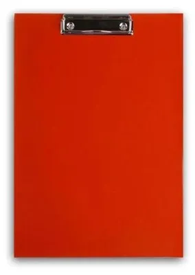 Produktbild von Schreibtischunterlage im A4-Format, rot, mit Clip, Marke PENMATE