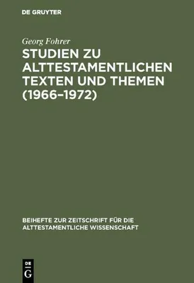 Produktbild von Studien zu alttestamentlichen Texten und Themen (1966-1972)