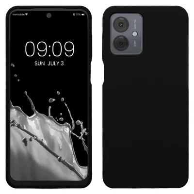 Produktbild von kwmobile Handyhülle für Motorola Moto G14 Hülle - Case Silikon - Kabelloses Laden - Schutzhülle Cover in Schwarz