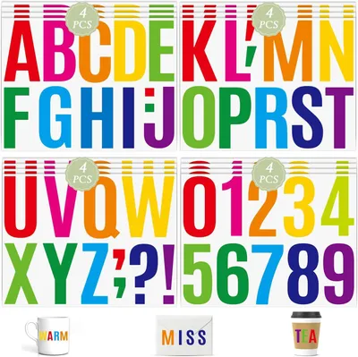 Imagen del producto de Letras autoadhesivas, 10 cm, resistentes a la intemperie, de vinilo, para uso en exteriores