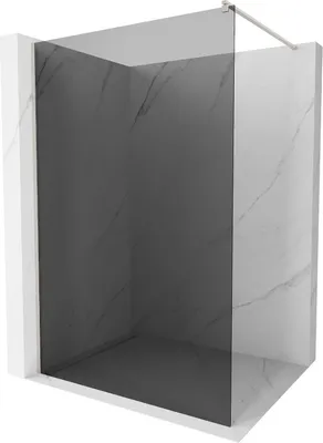 Produktbild von Mexen Kioto Duschwand Walk-in 100 x 200 cm, graphit 8 mm, gebürstetes Nickel - 800-100-101-97-40