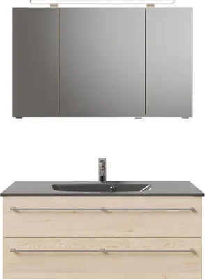 Produktbild von PELIPAL Serie 6025 SET-045-112 Block bestehend aus: Waschtisch, Waschtischunterschrank, Spiegelschrank  / 117cm