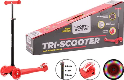 Zdjęcie produktu dla Hulajnoga trójkołowa Sports Active rood/zwart