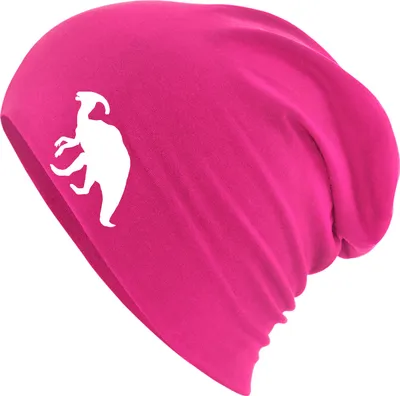 Produktbild von Huuraa Beanie Parasaurolophus Dinosaurier Fuchsia One Size Baumwolle und Elasthan Mütze Geschenkidee