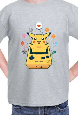 Produktbild von Kinder T-Shirt Japan Manga Anime Comics Pokemon 037, / Grau