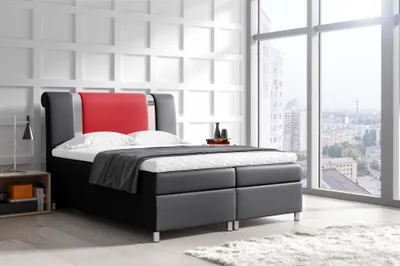 Obrázek produktu pro Postel s podnožkou Boxspring postele Nábytek dvoulůžkový 160x200 Ložnice Hotel